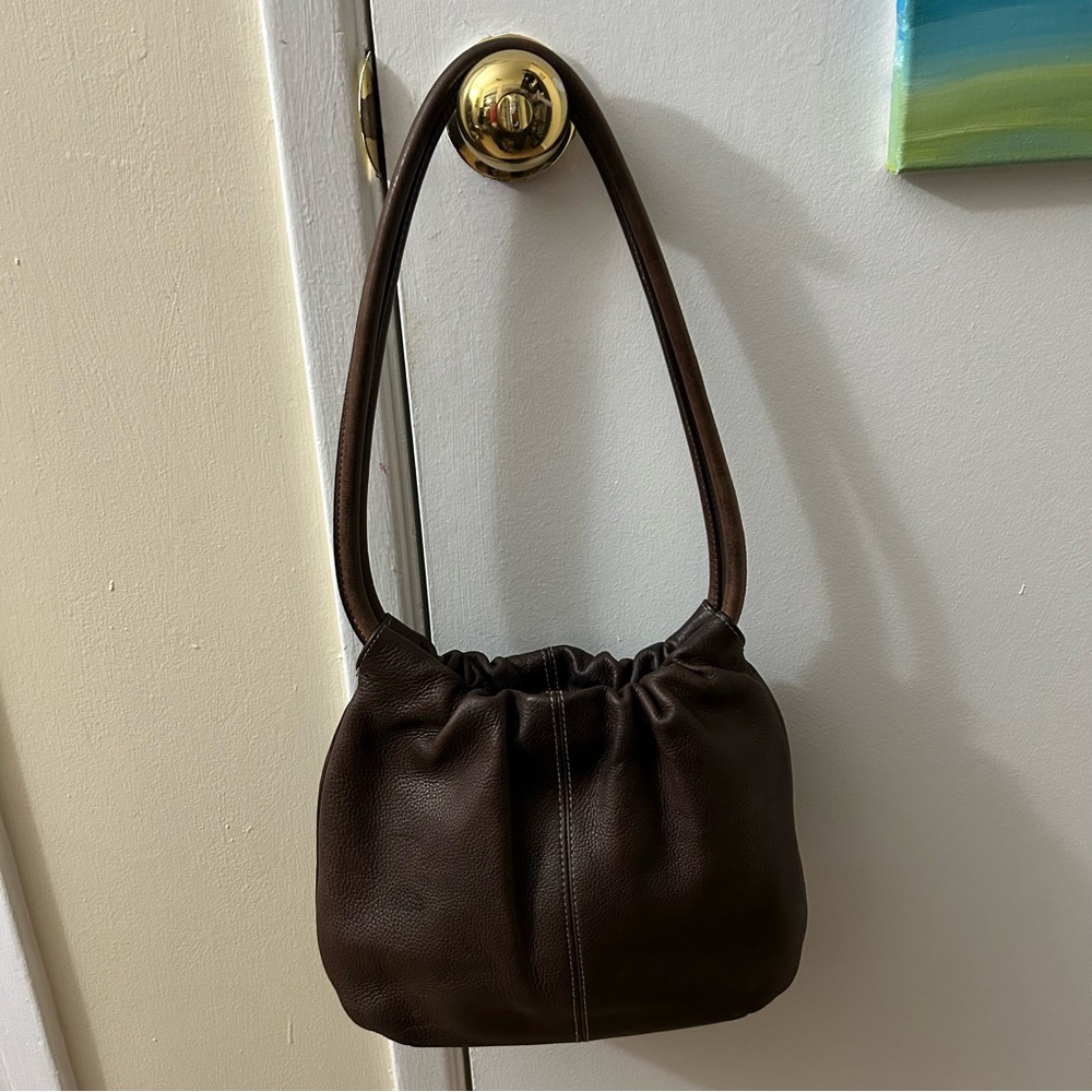 Fossil: Vintage Pebbled Dark Brown Leather Hobo/Shoulder Bag - Picture 2 of 16